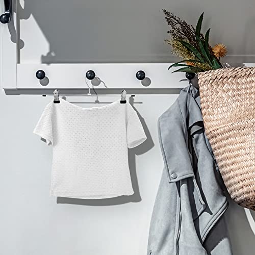 GUANJUNE Adjustable Non-Slip Metal Hangers - Space Saving 10 Pack
