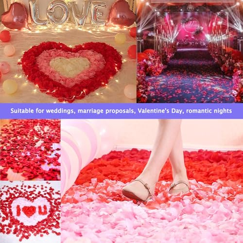 1000 Pcs Purple Gradient Artificial Silk Rose Petals for Weddings