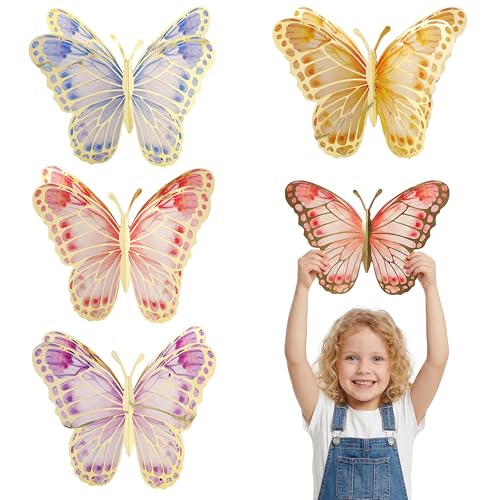 BESARME 12 Pcs Large 3D Butterfly Decorations - 9.8x7.1 in