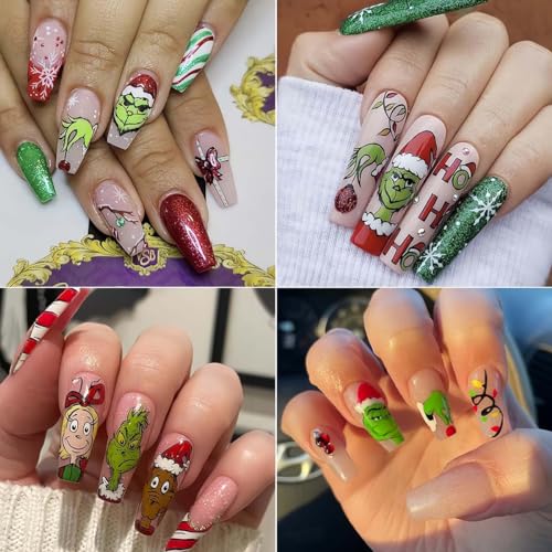 Christmas Nail Art Stickers 3D Self-Adhesive Winter Xmas Decals