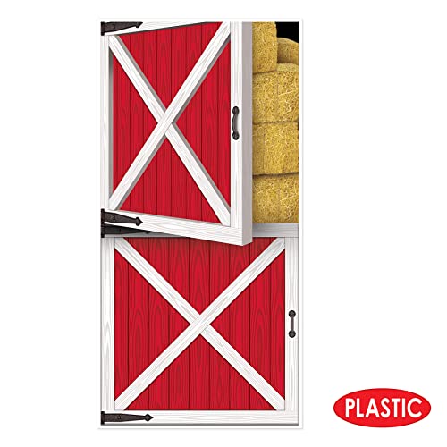 Beistle Barn Door Cover - 30" x 5' Plastic Decoration for Parties