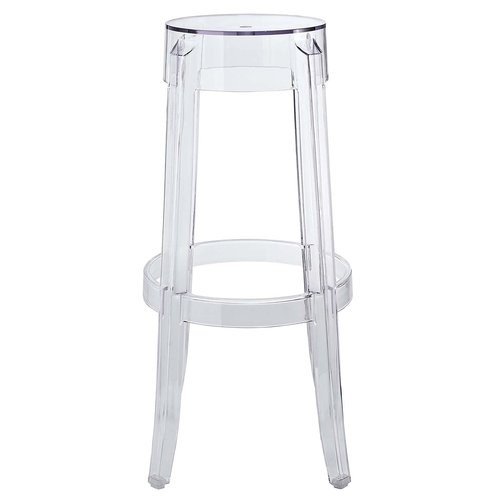 Modway Casper Modern Acrylic Bar Stool in Clear - Fully Assembled