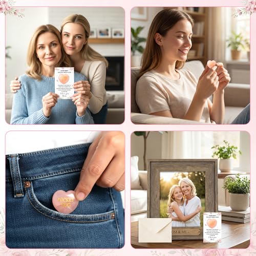 Pocket Hug Pink Rose Quartz Heart Keepsake Gift for Mom