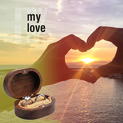 Rustic Wedding Ring Box - Mr & Mrs Wooden Engagement Holder