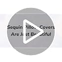 Rainbow to Silver Reversible Sequin Pillow Cover 16x16 Inch