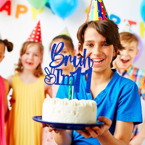 Bruh I'm 11 Cake Topper | Modern Happy 11th Birthday Decor
