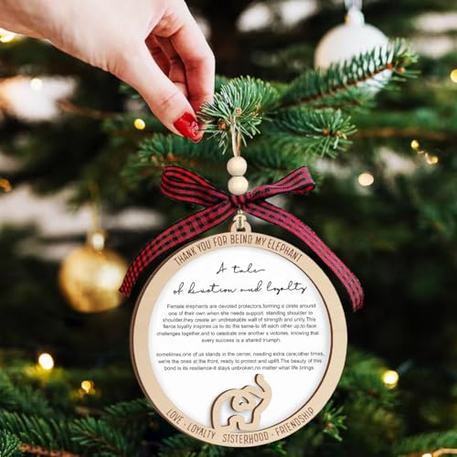 Elephant Ornament for Sisterhood & Friendship - Meaningful Gift