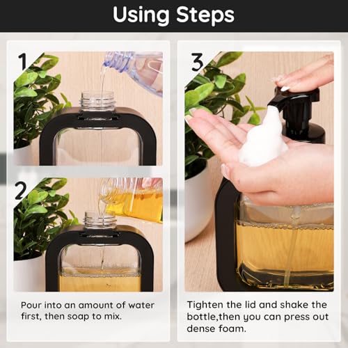 Segbeauty 16.9oz Refillable Foam Soap Dispenser - Leak-Proof & Portable