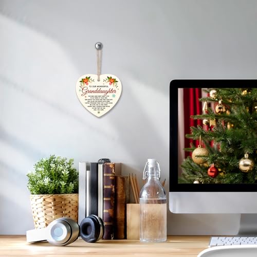 Wooden Christmas Ornament for Granddaughter - Heartfelt Keepsake Gift