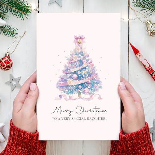 Merry Christmas Card for Daughter - Heartfelt Xmas Gift from Parents