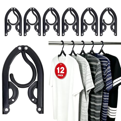 12PCS Portable Foldable Travel Hangers - Lightweight & Compact for Cruise