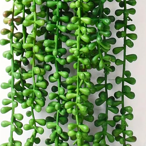 Artificial String of Pearls Plant - 3pcs Faux Hanging Succulents