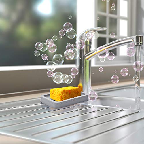 OstWony 2PCS Draining Soap Dishes with Water Tray - Kitchen & Bathroom