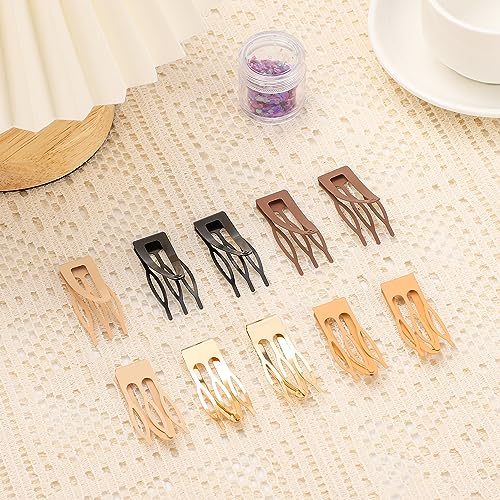 Sightor 10 Pcs Double Grip Metal Snap Hair Clips & Barrettes