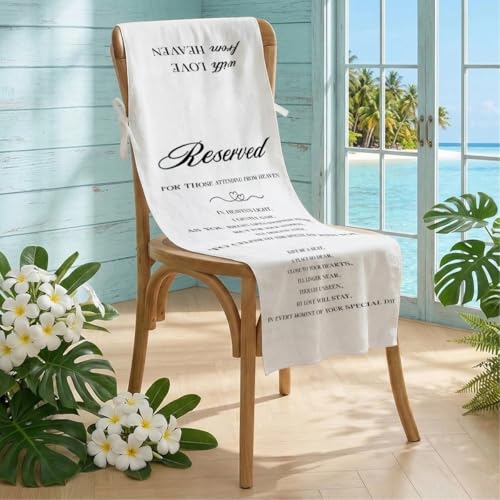 In Loving Memory Wedding Chair Sign - 15x50 Inch Memorial Reserved Seat