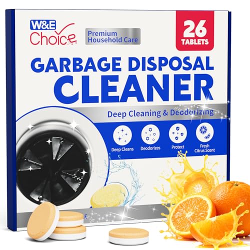 W&E Choice Garbage Disposal Cleaner & Deodorizer Tablets, 26-Pack Citrus Scent