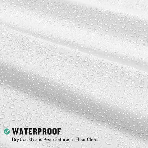 MitoVilla PEVA Shower Curtain Liner, Waterproof White, 72" x 72"