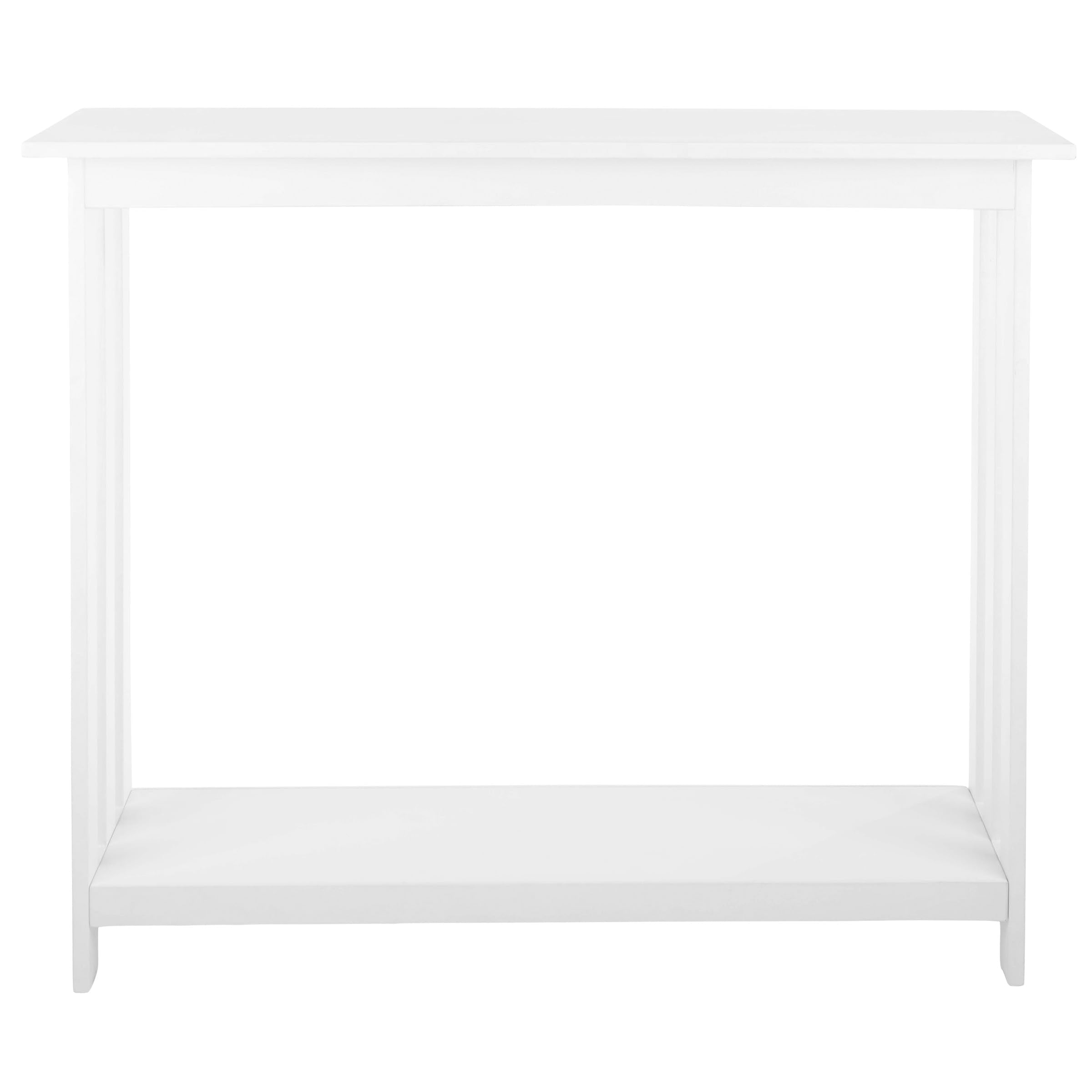 Slim Console Table - 39in x 11.8in Narrow Entryway Table - 2-Tier Sofa Table with Open Storage Shelf - Console Tables for Entryway, Hallway, and Foyer - Living Room Furniture by Lavish Home (White)