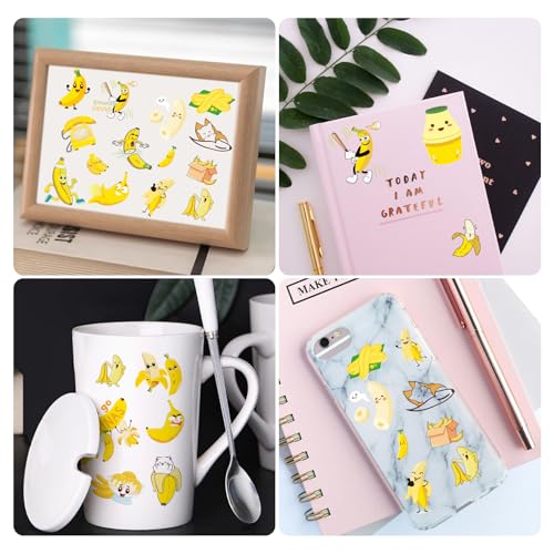 Cute Banana Temporary Tattoos for Kids Birthday Party Favors 8 Sheets