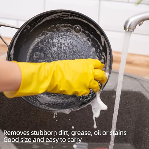 12 Pack Stainless Steel Wool Scrubber Pads for Effective Cleaning