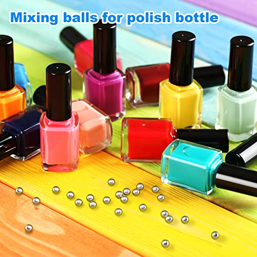 PAGOW 125PCS 4mm 316 Stainless Steel Paint Mixing Balls for Nail Polish