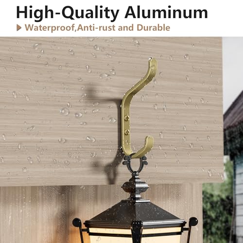 Gold Double Wall Hook for Hanging Coats - 22lbs Capacity, 5 Pack