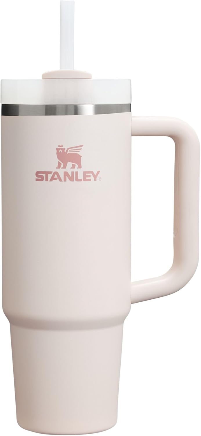 STANLEY Quencher H2.0 Tumbler - 30 oz Insulated Stainless Steel Cup with Handle & Straw | BPA-Free Rose Quartz 2.0