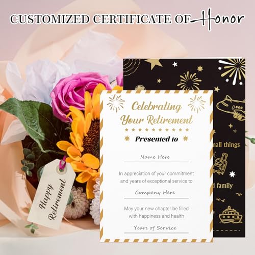 D24TIME Retirement Card with Certificate & Envelope - 5.5x8in