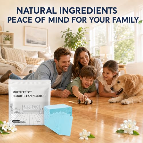 100pcs Floor Cleaning Tablets - Multi-Effect Surface Cleaner Sheets for Hardwood, Tile & Marble