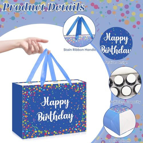 Blue Birthday Gift Bag Set for Men & Boys with Card & Tissue