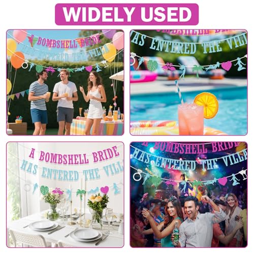 Bombshell Bride Beach Bachelorette Party Banner - Pre-Strung Decor