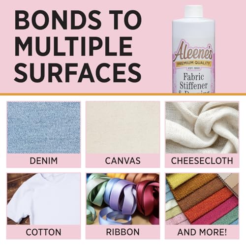 Aleene's Fabric Stiffener and Draping Liquid, 16 Fl Oz - Nontoxic Formula