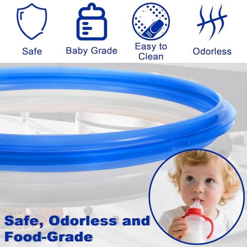2-Pack 6QT Silicone Sealing Rings for Instant Pot - BPA-Free, Leak-Resistant, Blue & White