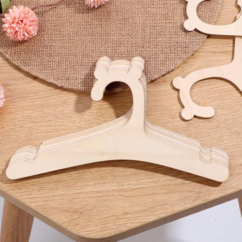 Yuomeaz 10-Piece Wooden Baby Clothes Hangers - 9-Inch Small Closet Organizers