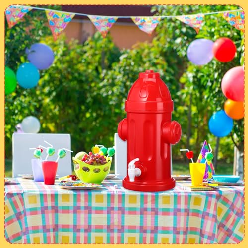 Fire Hydrant Drink Dispenser - 1.5 Gallon Party Beverage Dispenser for Firefighter Theme