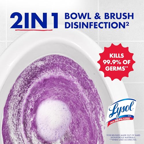 Lysol Clinging Gel Toilet Bowl Cleaner Lavender & Cotton Blossom 24 oz Pack of 2