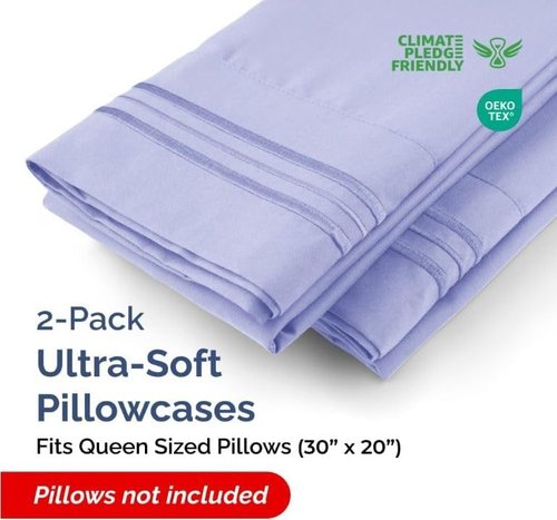 King Pillow Cases by [Brand Name] - Ultra Soft Hotel Quality Covers | Comfy, Wrinkle-Free, Lavender - 2 Piece Set