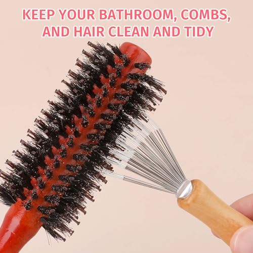 Hair Brush Cleaner Tool Set - 3 Piece Comb Rake and Cleaning Brushes