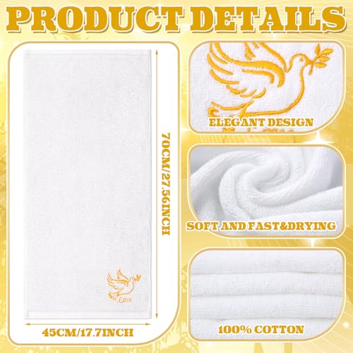 Buryeah Peace Love Embroidered Hand Towels - 2 Pcs Christian Pastor Gift Set