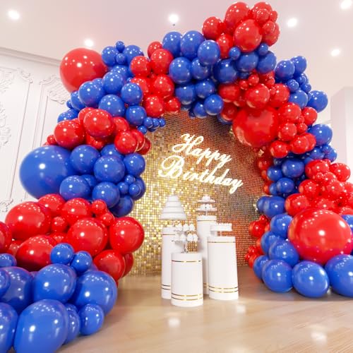 EICUECUE Red and Blue Balloon Arch Kit - 154 Pieces for Parties