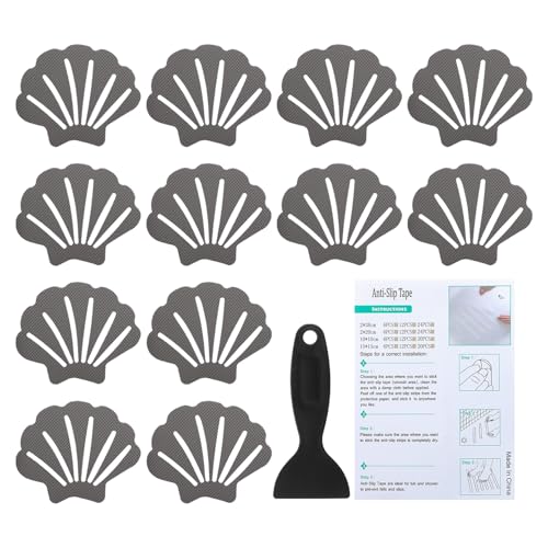 PATIKIL Non-Slip Bathtub Stickers - 12 Pack Safety Decals, Gray