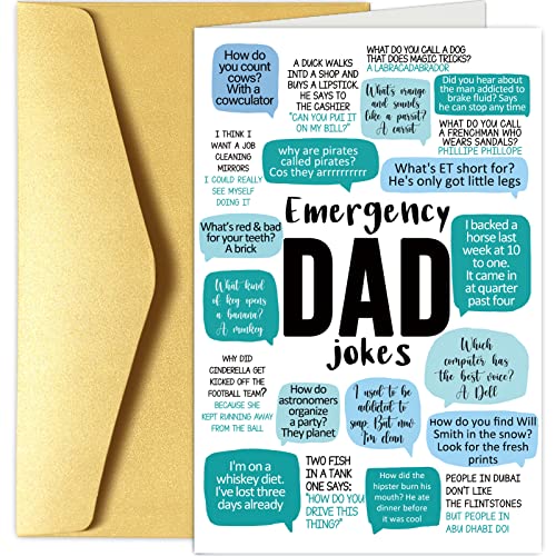 Humorous Father's Day Card with Dad Jokes – Perfect Gift for Dad