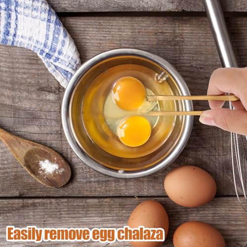 Stainless Steel Egg Chalaza Remover Tongs - 5.98 Inch Gold Kitchen Tool