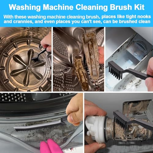 6-Piece Washing Machine Cleaning Brush Set for Front Load Washer Maintenance