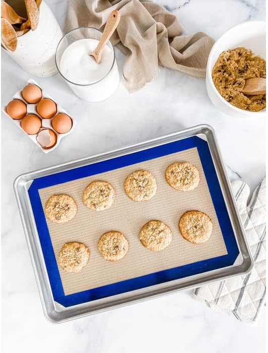 USA Pan Nonstick Silicone Baking Mat Set - Half Sheet Size, Perfect for Easy Cleanup