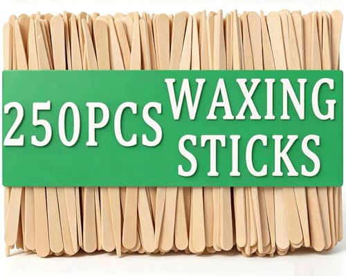 Borogo 250Pcs Wooden Waxing Sticks for Facial and Body Hair Removal