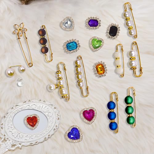 68-Piece Junk Sock Charms Kit - Gold Brooches & Pins for Women