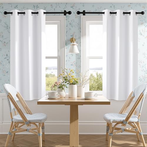NICETOWN 100% Blackout Curtains, 42x48 Inch Thermal Insulated Drapes, Set of 2