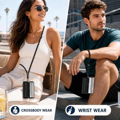 Yepborwin 2-Pack Adjustable Crossbody Strap and Wrist Lanyard for Shark ChillPill
