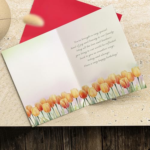 CutePoem ZL-050 Birthday Card for Daughter-in-Law from Mother & Father-in-Law